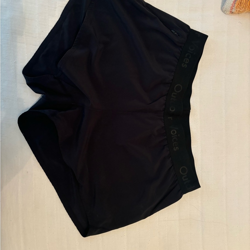 Black outdoor voices shorts
